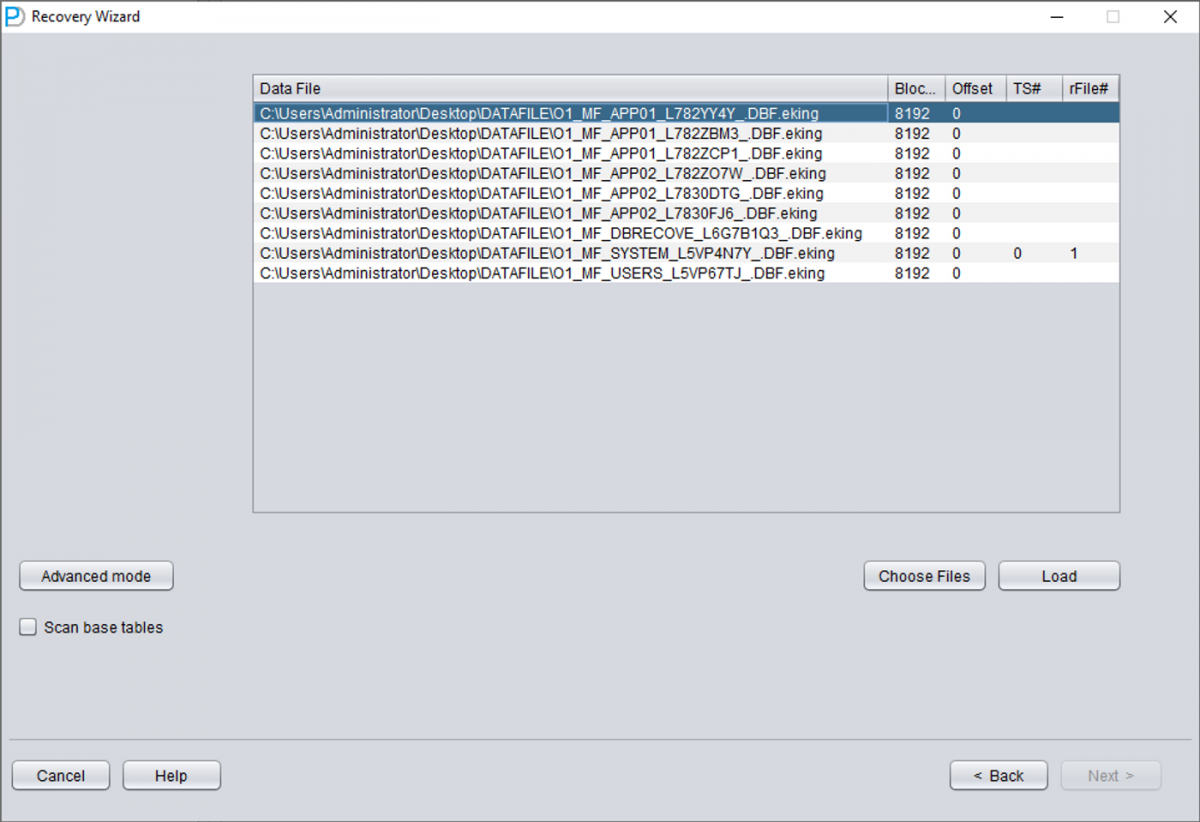 DBRECOVER for Oracle Recovery Scenario: Ransomware malware encrypts and damages datafiles
