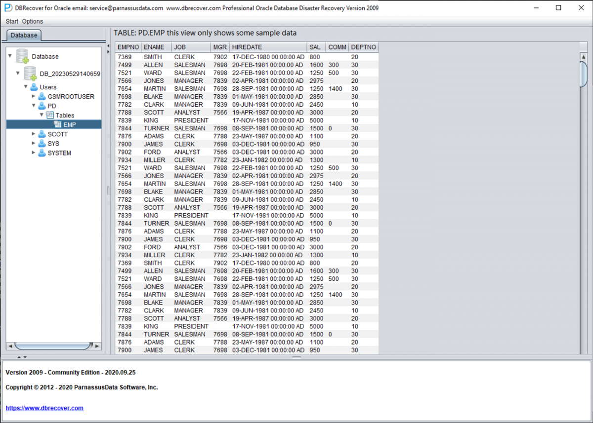 DBRECOVER for Oracle Recovery Scenario: Ransomware malware encrypts and damages datafiles